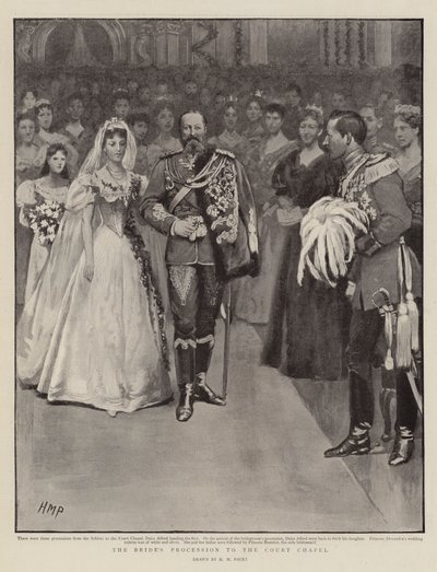La procesión de la novia a la capilla de la corte de Henry Marriott Paget